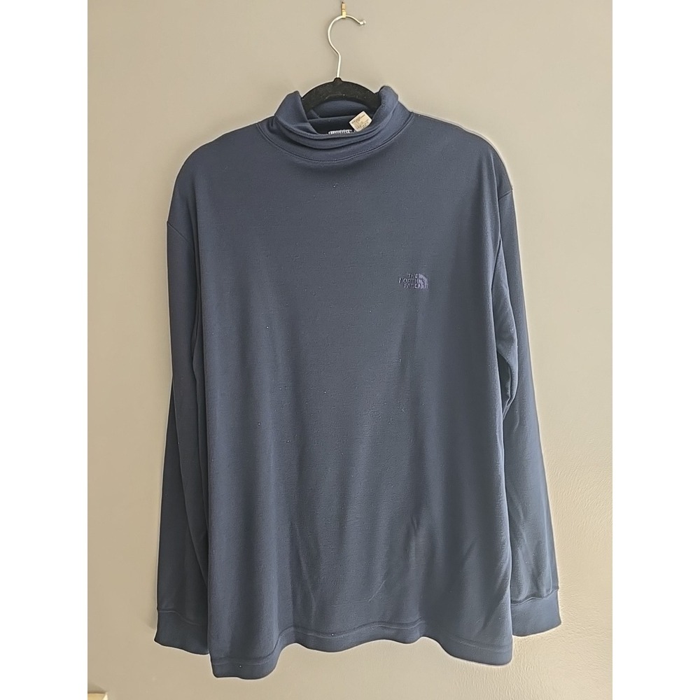 Vtg The North‎ Face Blue Turtleneck Long Sleeve Pullover Men's Size Medium